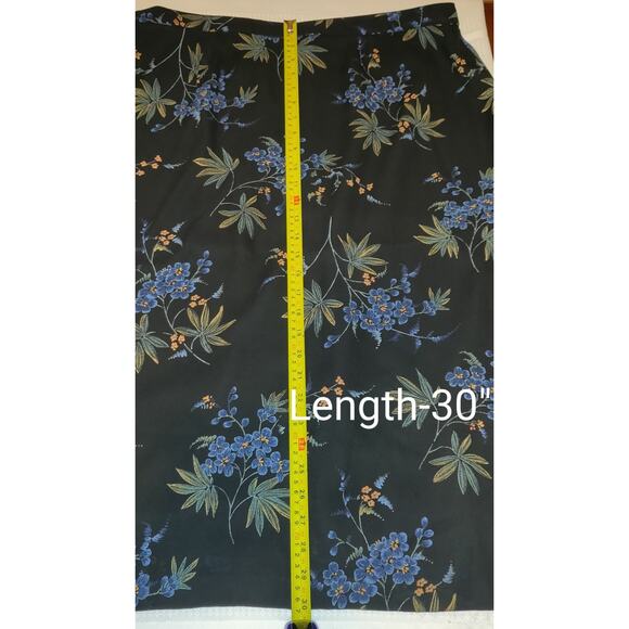 Pendleton Plus Floral Skirt Womens Size 18W Black Lightweight Chiffon Lined - Picture 9 of 14